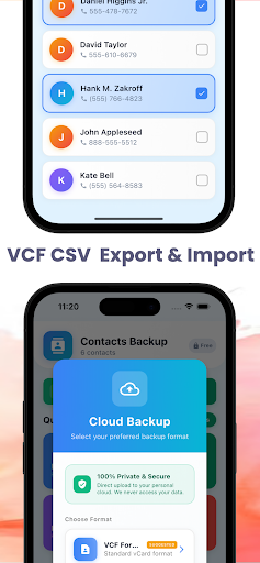 Contacts Backup ekran görüntüsü