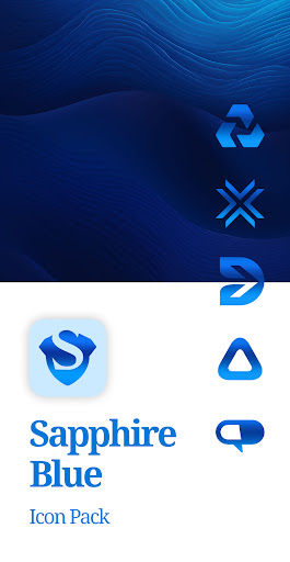 Sapphire Blue Icon Pack ekran görüntüsü