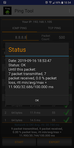 Ping Tool Gaming Network Test ekran görüntüsü
