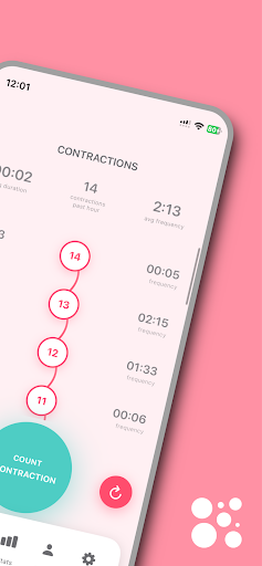 Contraction Timer & 9m Counter ekran görüntüsü