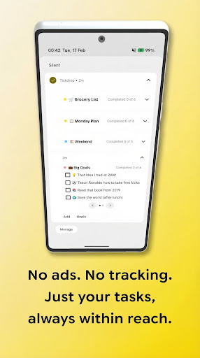 Tickdrop | Notification to-do ekran görüntüsü