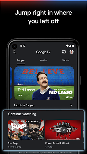 Google TV ekran görüntüsü