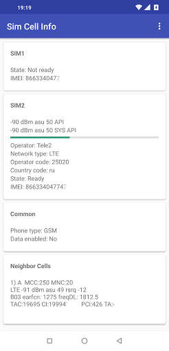 Sim Cell Info ekran görüntüsü
