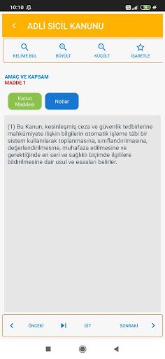 Ceza Muhakemesi Kanunu ekran görüntüsü
