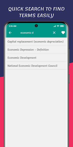 Economics Dictionary ekran görüntüsü