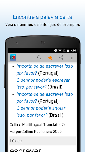 Dicionário Português ekran görüntüsü