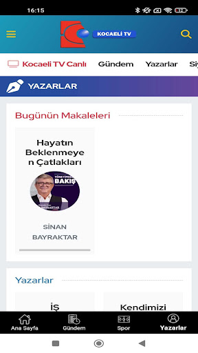 Kocaeli TV ekran görüntüsü