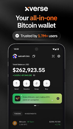 Xverse: Bitcoin Crypto Wallet ekran görüntüsü