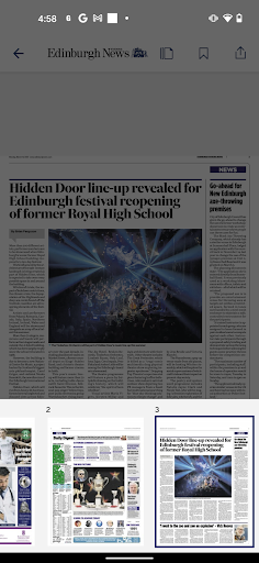 Edinburgh Evening News ekran görüntüsü