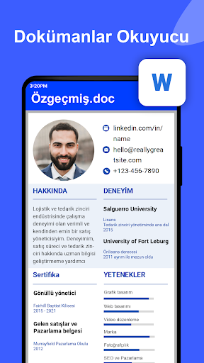 Belge Okuyucu - PDF, DOC, XLSX ekran görüntüsü