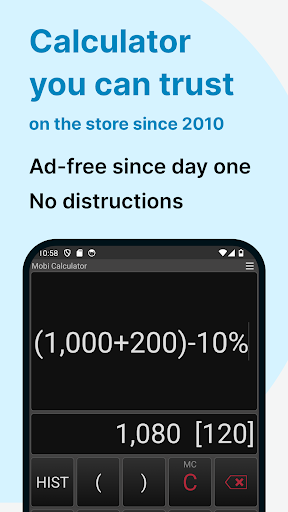 Hesap Makinesi Mobi Calculator ekran görüntüsü