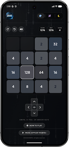 2048 Pro Offline Glass Edition ekran görüntüsü