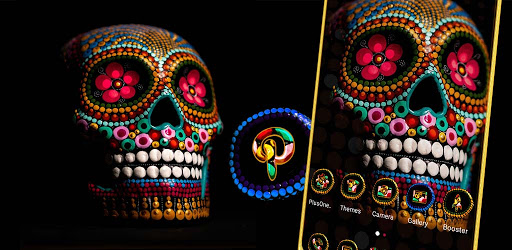 Pearl Skull Flower Theme ekran görüntüsü