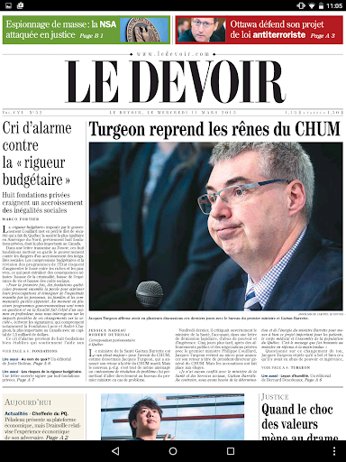 Le Devoir virtuel ekran görüntüsü
