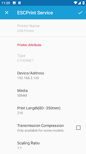 ESCPrint Service ekran görüntüsü