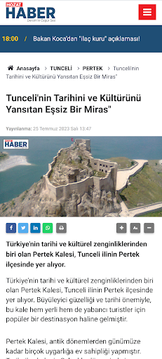 Hozat Haber ekran görüntüsü