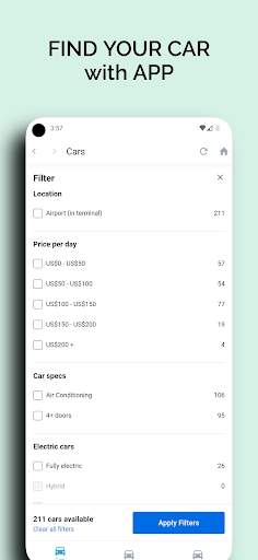 Car Rental app ekran görüntüsü
