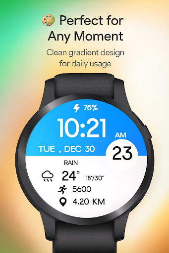 Minimal Gradient Digital Watch ekran görüntüsü