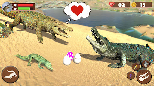 Wild Crocodile Family Sim Game ekran görüntüsü