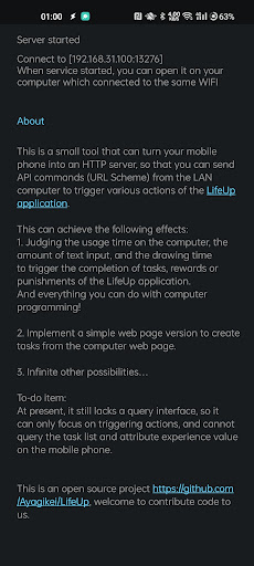 LifeUp Cloud - HTTP APIs ekran görüntüsü