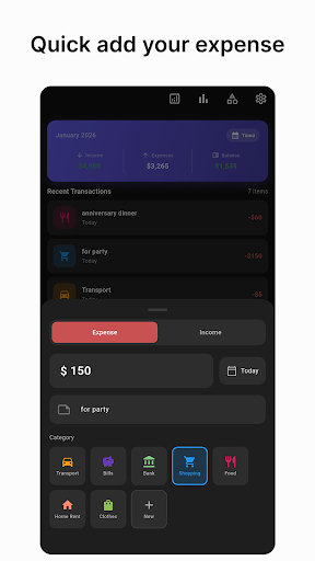 Money Manager: Simple & Quick ekran görüntüsü