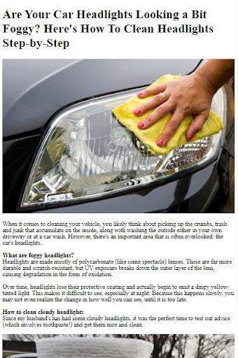 How to Clean Car Headlight ekran görüntüsü