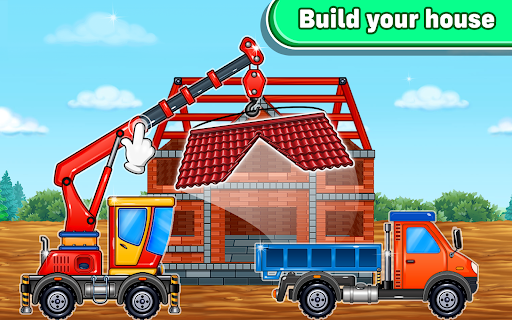 Truck Games Build House Kids 2 ekran görüntüsü
