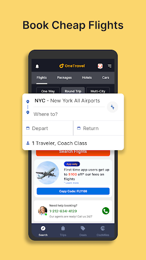OneTravel: Flights Hotels Cars ekran görüntüsü