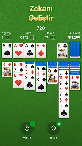 Solitaire - Tek Taş Kart Oyunu ekran görüntüsü