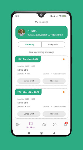 Livcare Staffing App ekran görüntüsü