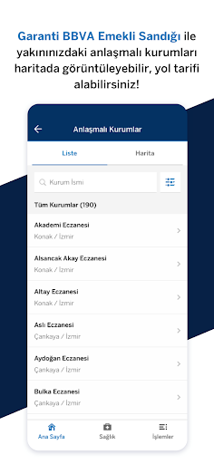 Garanti BBVA Emekli Sandığı ekran görüntüsü
