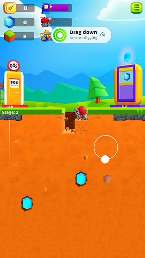Ground Digger: Lava Hole Drill ekran görüntüsü