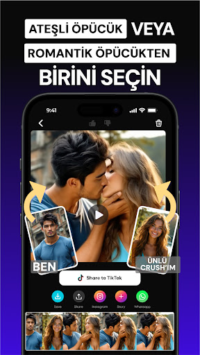 Boom AI Hug & Kiss Video Maker ekran görüntüsü