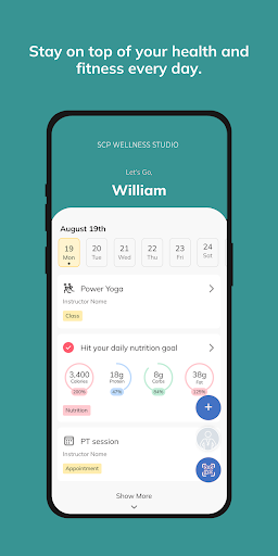 SCP Wellness Studio ekran görüntüsü