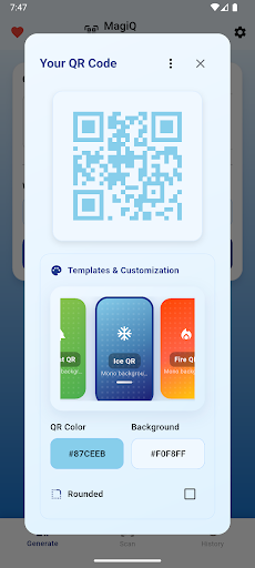 MagiQ - QR Generator & Scanner ekran görüntüsü