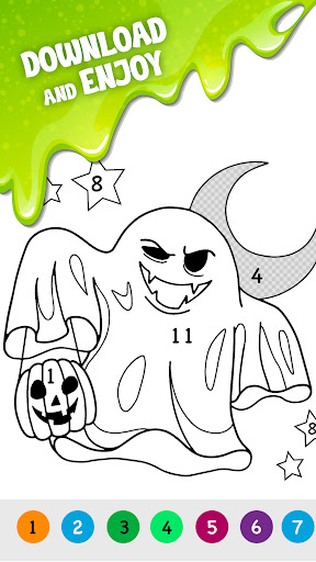 Coloring by Number: Halloween ekran görüntüsü