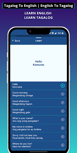 Tagalog English Translator ekran görüntüsü
