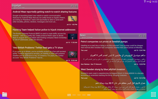 RSS Widget ekran görüntüsü