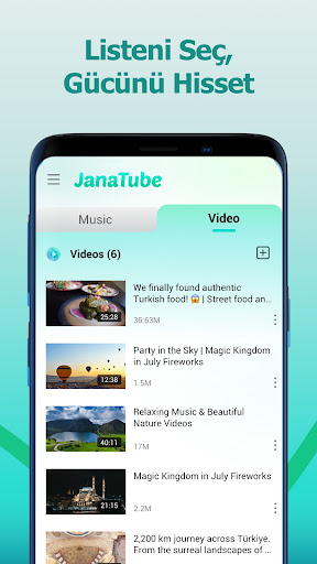 JanaTube: Video ve Müzik Çalar ekran görüntüsü