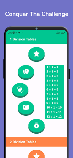 Division Tables ekran görüntüsü
