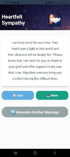 Condolence & Sympathy Messages ekran görüntüsü