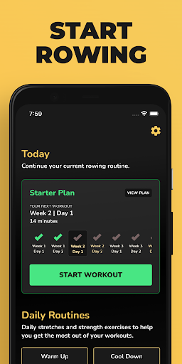 Start Rowing - Rowing Workouts ekran görüntüsü