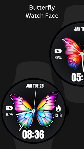 Butterfly WatchFace ekran görüntüsü