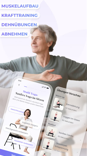 Stuhl yoga Senioren: Fit 50+ ekran görüntüsü