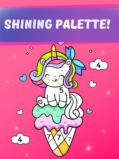 Rainbow Unicorn Color Numbers ekran görüntüsü