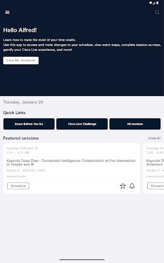 Cisco Events App ekran görüntüsü