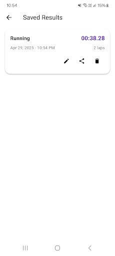 Simple Stopwatch ekran görüntüsü