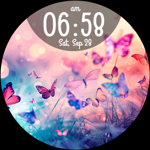 Digital Butterfly Watch face