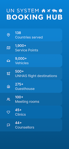 UN System Booking Hub ekran görüntüsü