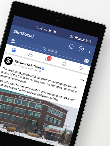 SlimSocial for Facebook ekran görüntüsü